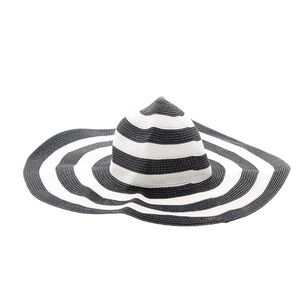 Black and White Wide Brim Hat